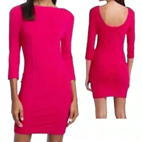 Diane Von Furstenberg Arita Pink Scoop Back Dress - Picture 1 of 6